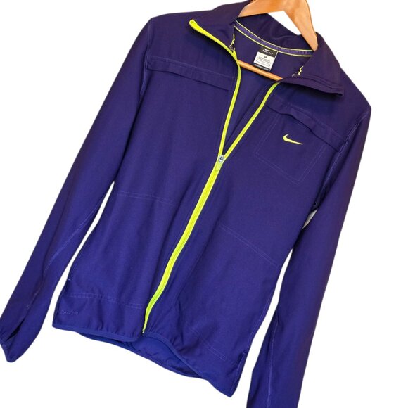 NIKE Dri-Fit Vibrant Purple Running Jacket - Picture 1 of 8